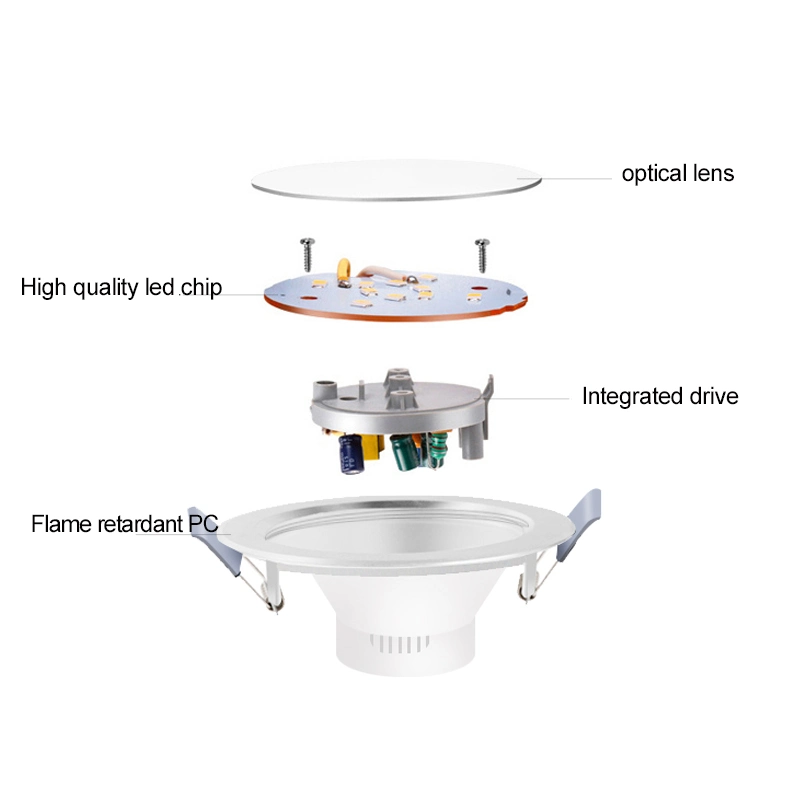 Indoor IP44 4.5W 5W 6W 18W SMD Ceiling Recessed LED Down Light