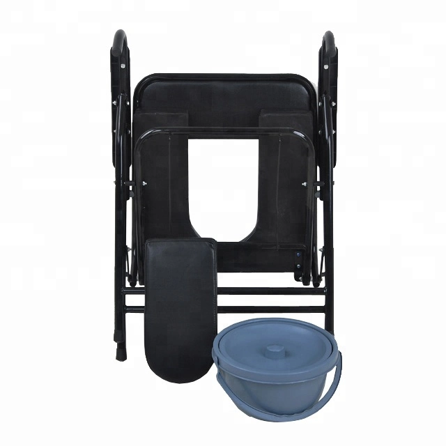 Durable Nonslip Hospital Folding Removable Commode Chair