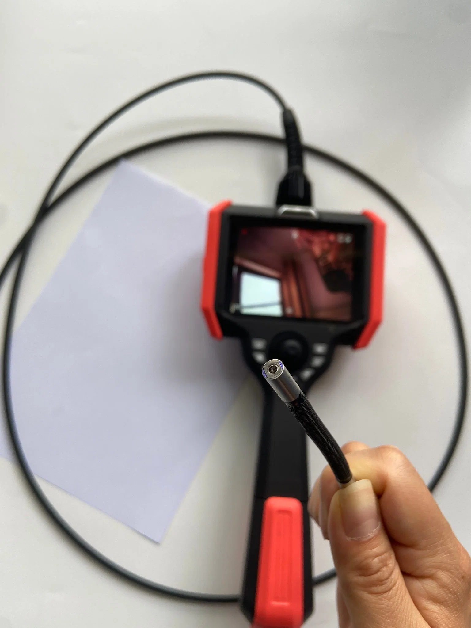 Portable Industrial UV Borescope with Black Light, 365nm UV and Optical Light Source, 360 Degree Joystick Rotation