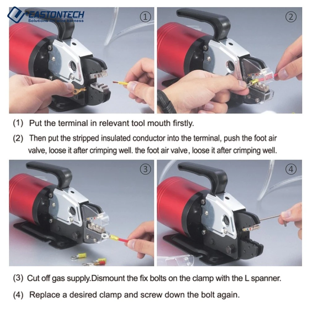 Multifunktionale 1,3t Air Power pneumatische Art Terminal Crimpmaschine Werkzeuge