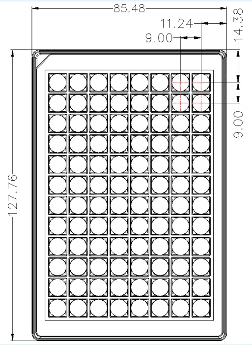 2.2ml Square Hole U Shape Bottom 96 Deepwell Plate