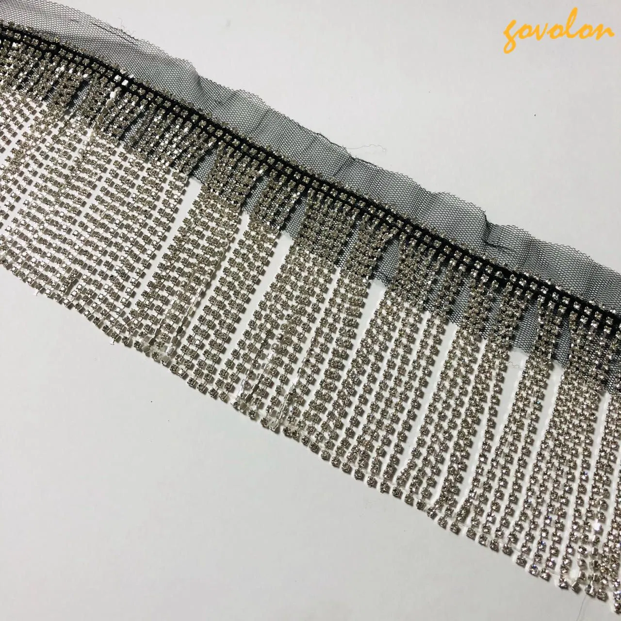 Popular Diamond Lace Tassels Beauty Rhinestone Fringe for Garment Accessories