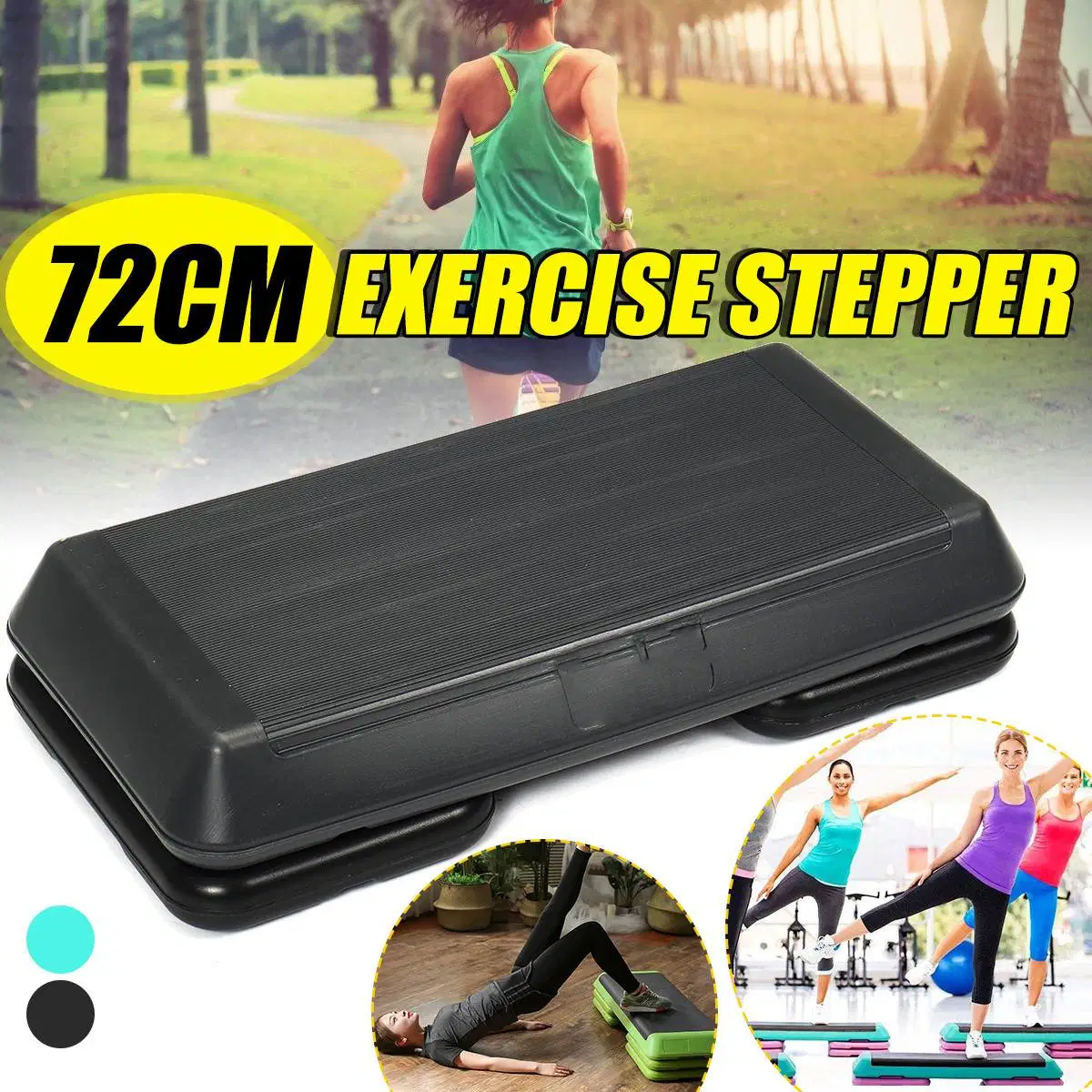 72cm Material PP pasos aeróbicos Altura de paso regulable adecuado de la Junta de Fitness