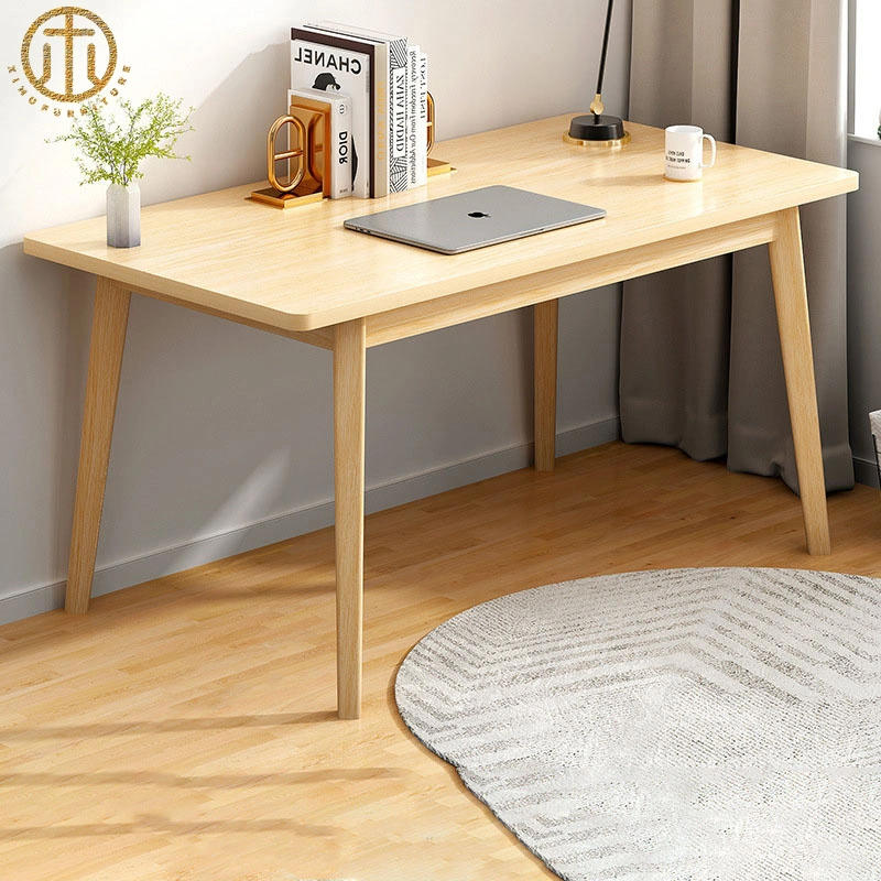 Mesa de comedor rectangular de madera moderna y minimalista