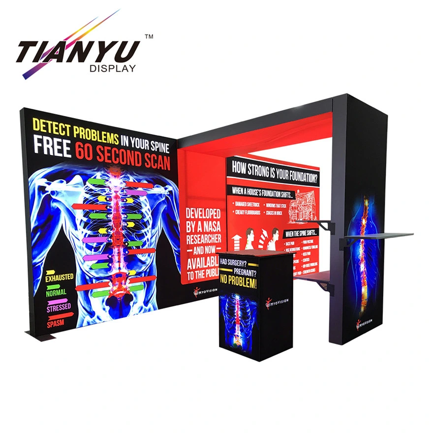 Aluminum Portable Modular DIY Standard Exhibition Stand with Lightbox Booth