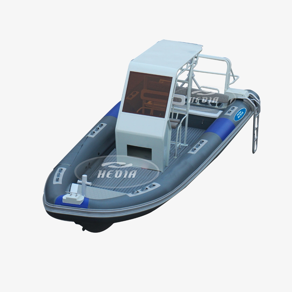 Bateau de commande à distance de l'Indonésie nervure à coque en aluminium 760 Orca Hypalon bateau gonflable militaire de la télécommande bateau