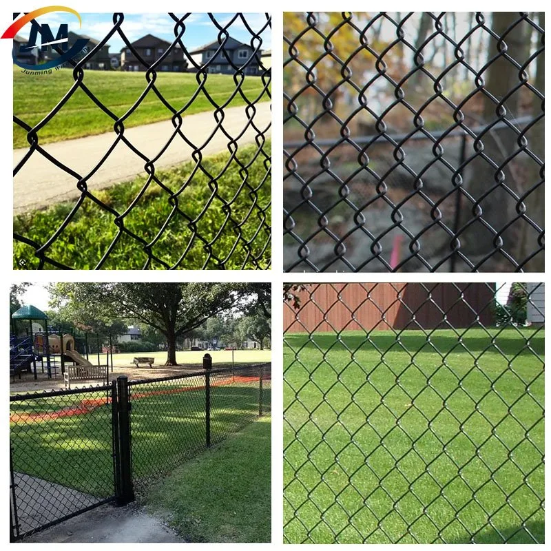 Chain Link Temporary Fence/Black Green PVC Cyclone Diamond Wire Mesh in Stock