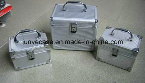 Aluminum Cosmetic Case with Pocket and Mirror and Tray