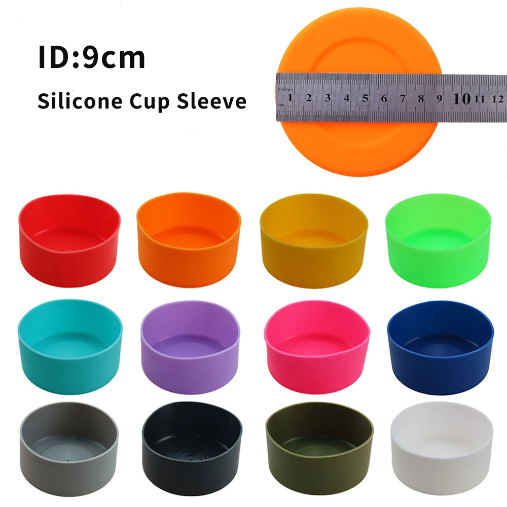 Manga de proteção inferior para frascos reutilizável silicone mangas para copos sem controlo