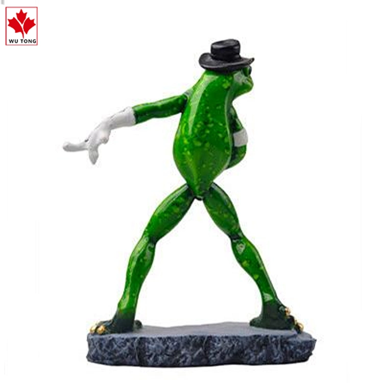 Vente à chaud résine grenouille Figurines Jackson imitation souvenir Décoration