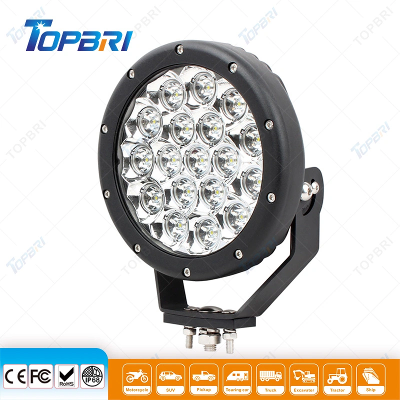 CREE LED Driving Lights Black 90W 7inch Auto Working Lamps