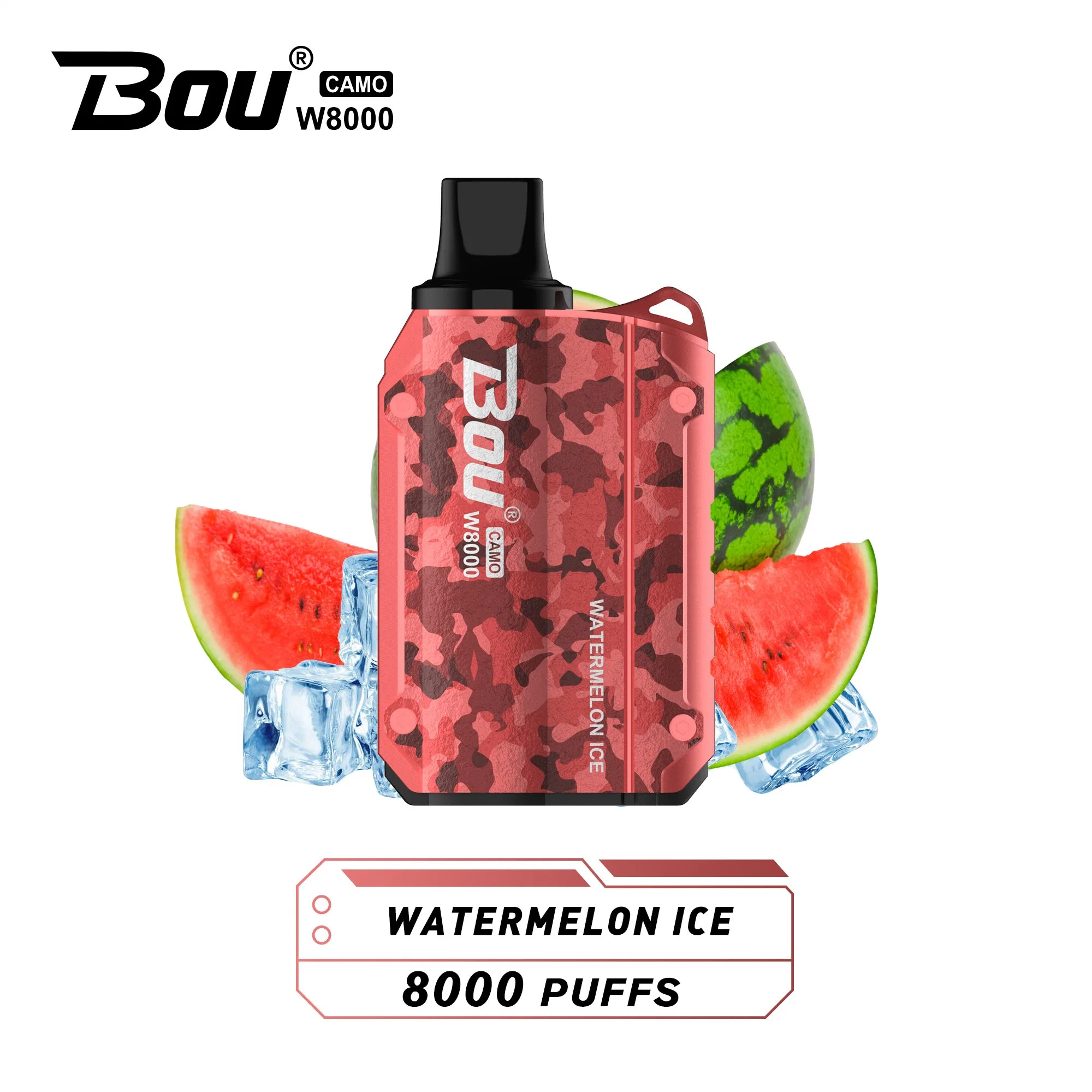 Fruit Flavors Original Bou 8000 Puffs Disposable/Chargeable Vape Pen 2% & 5% Rechargeable Disposable/Chargeable Mini vape