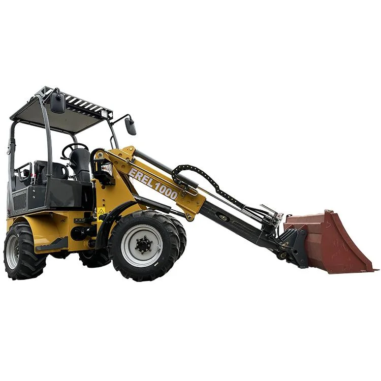 Everun 0.9ton Erel1000 small Construction farm Machinery battery Electric telescopic forklift front loader