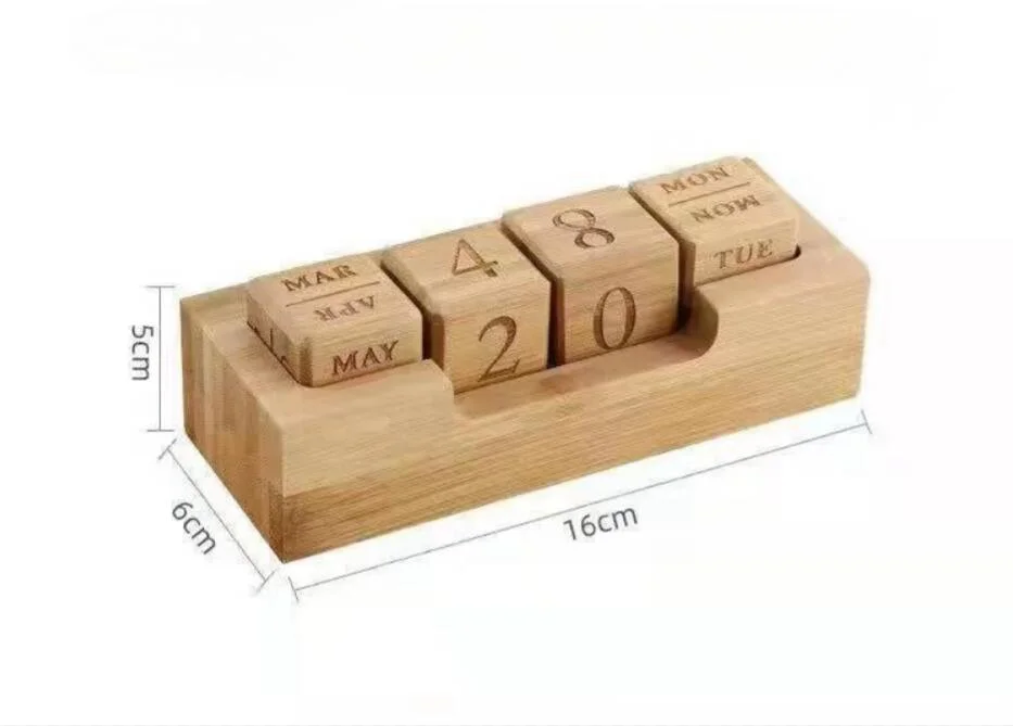 Creative Gift Wooden Desk Calendar Office Decoration Item