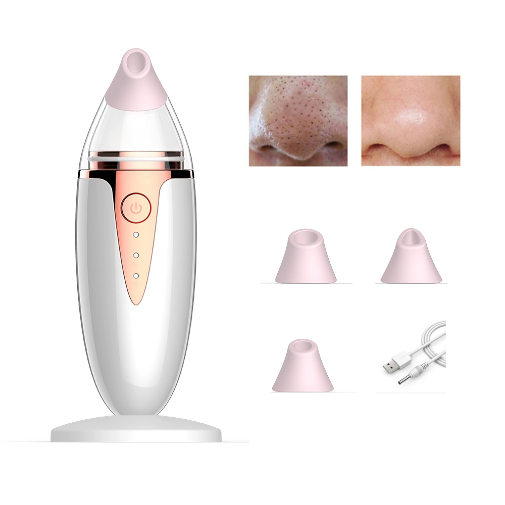 Blackhead Remover Pore Vacuum - Electric Face Vacuum Pore Cleaner Acne White Heads Removal with 5 Suction Head