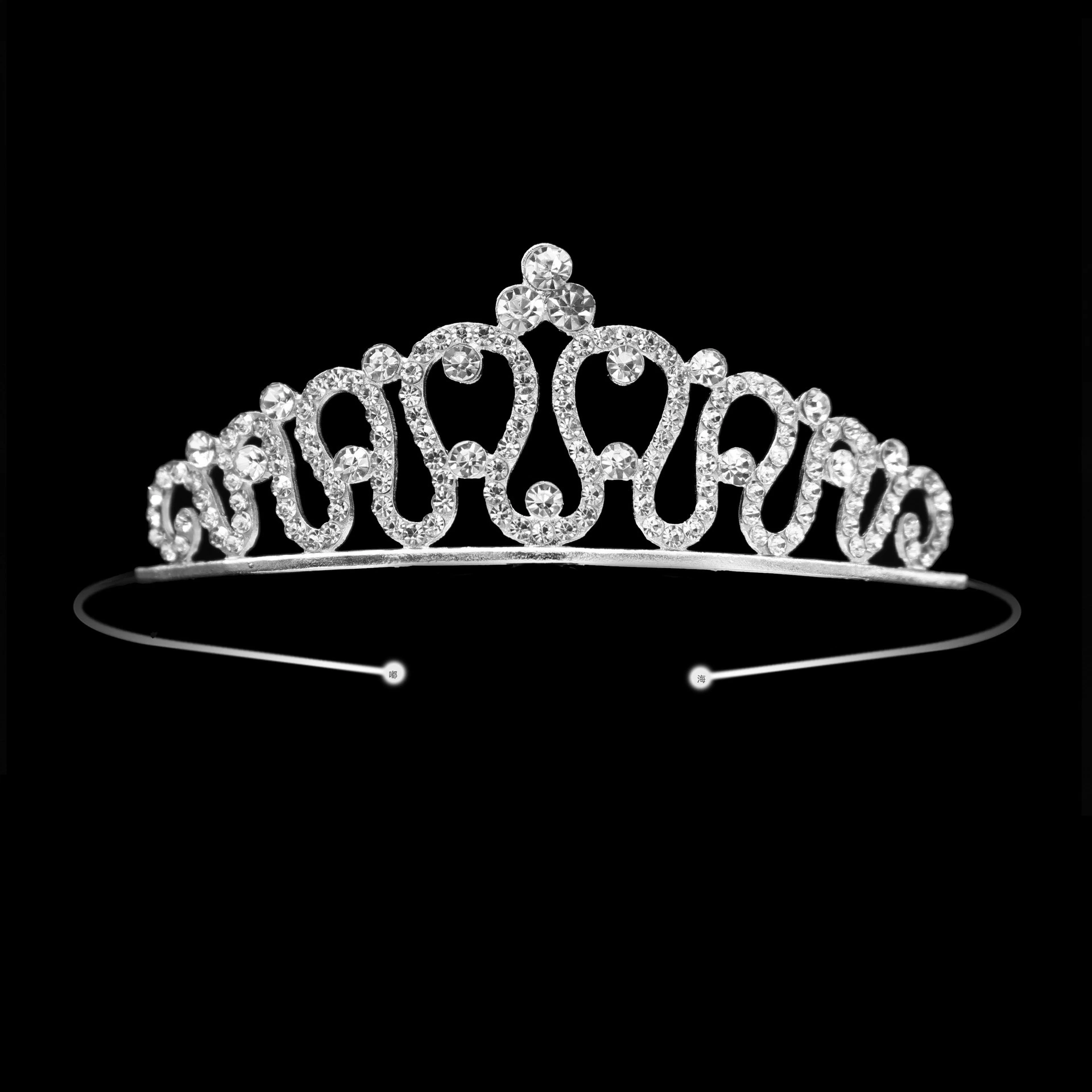 Princess Crystal Tiaras and Crowns Headband Kid Girls Love Bridal Prom Crown Wedding Party Accessiories Hair Jewelry