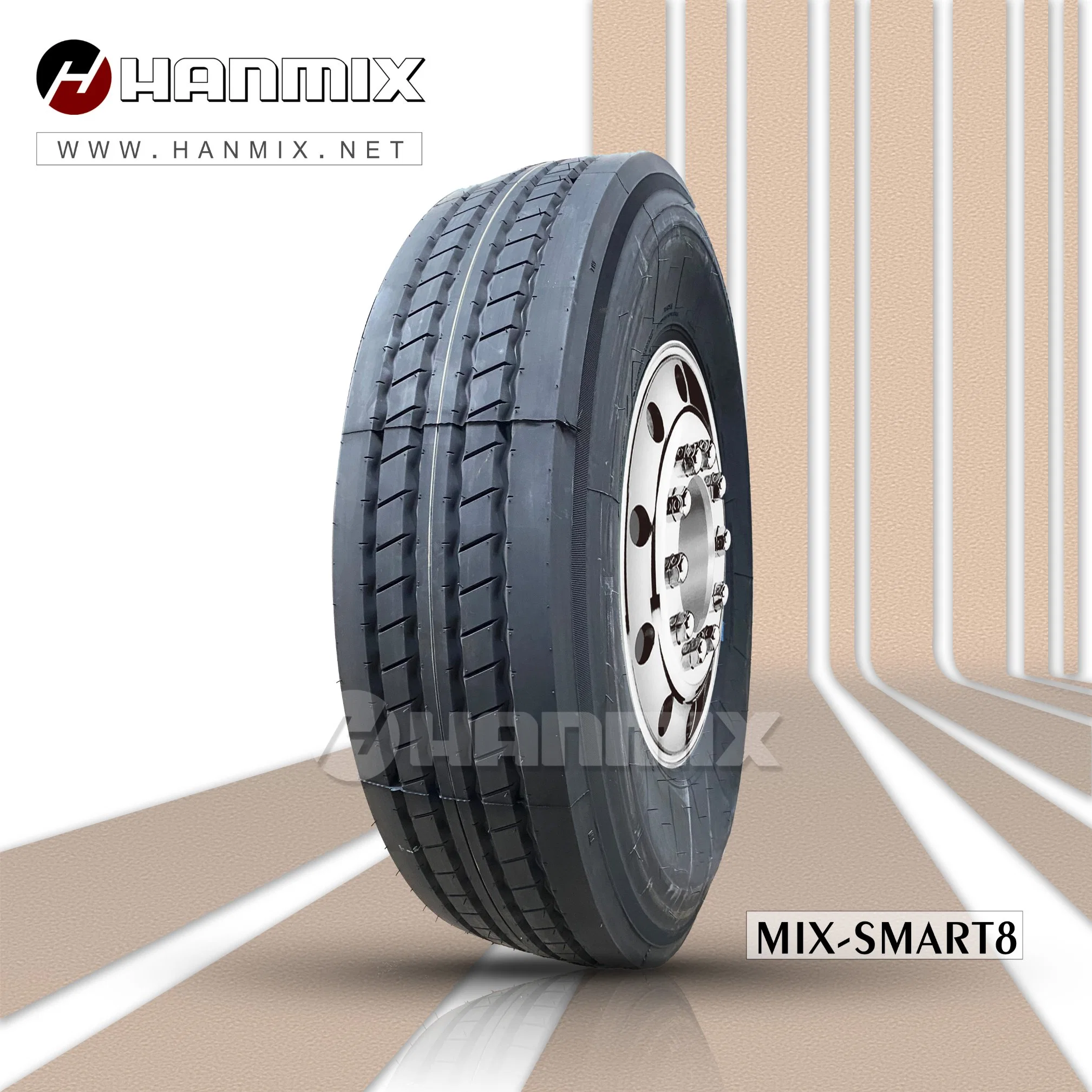Hanmix Truck & Bus Tire Radial Tyre Long Haul Highway Standard Road All Steel Radial Truck Tyre TBR Tyre Truck and Bus Tyres 295/75r 22.511r24.5 11r22.5