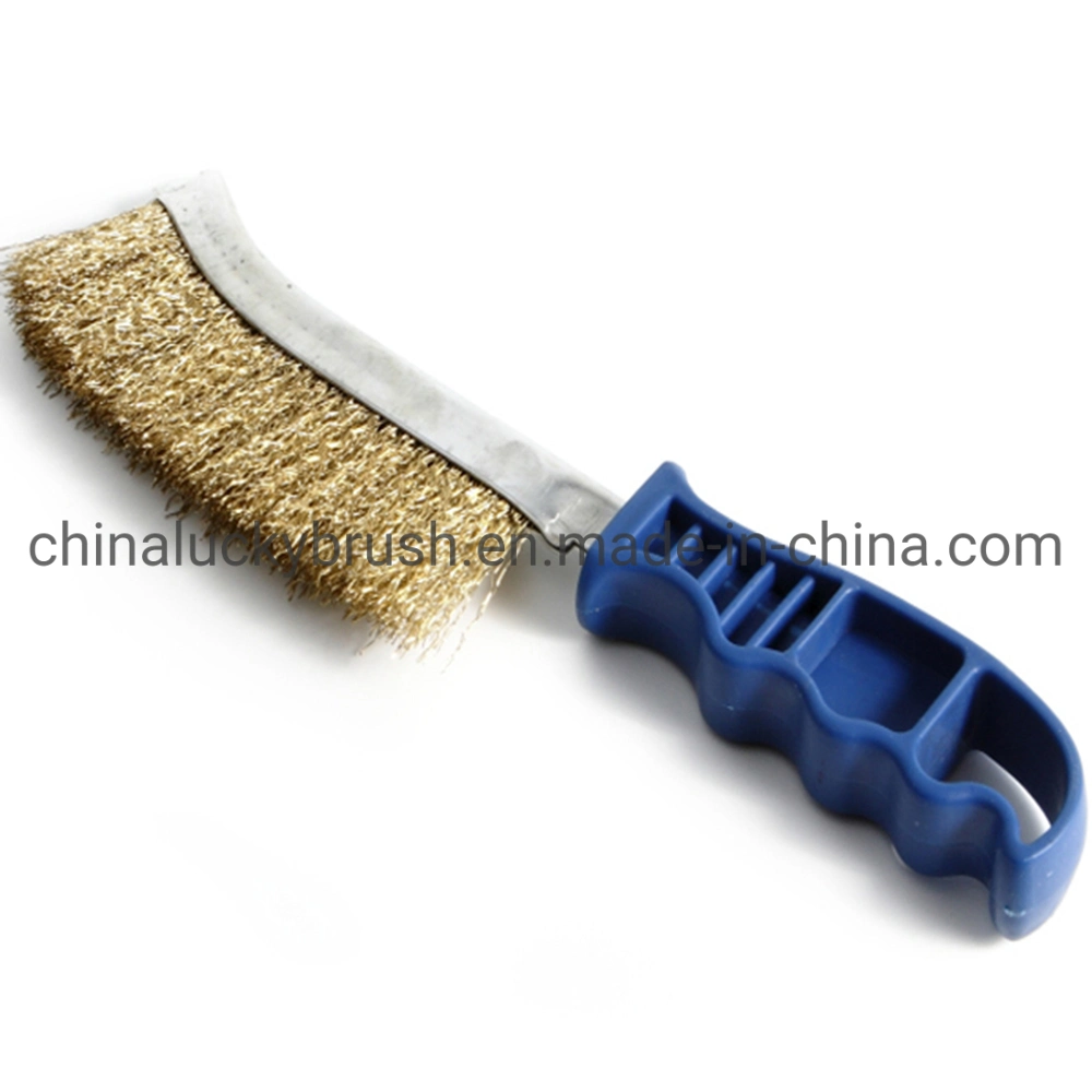 Brass Wire Plastic Handle Polishing Brush (YY-352)