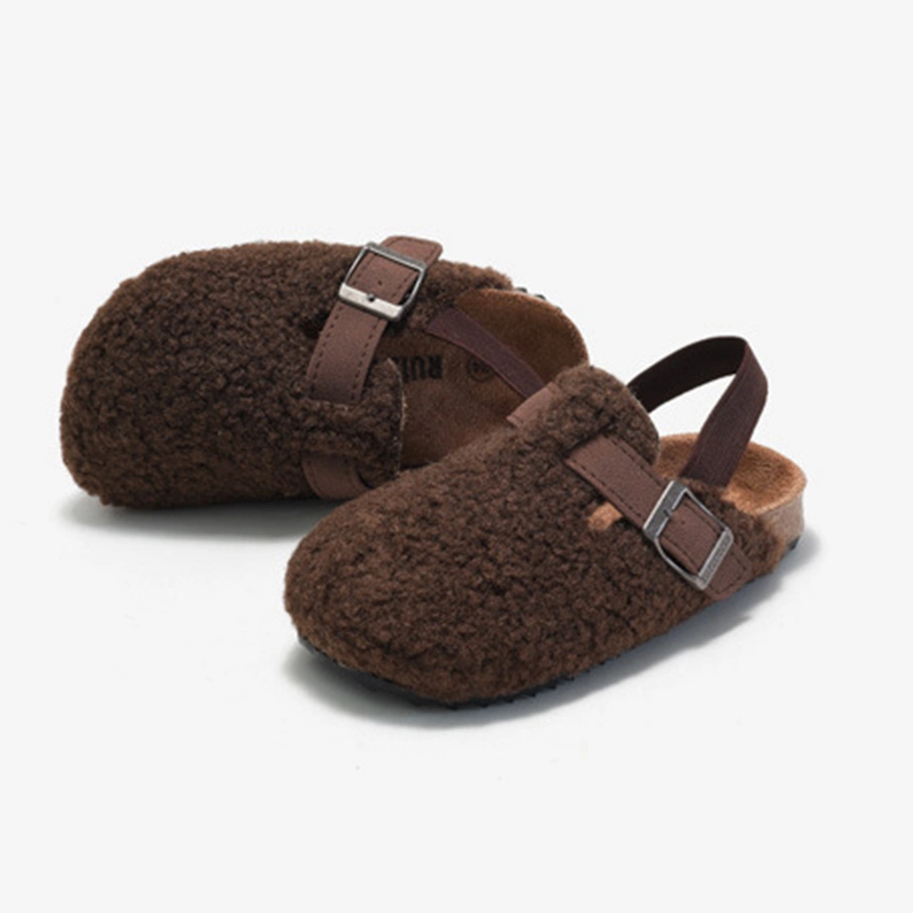 Custom Children Fashion Cork Sole Winter Cotton Slippers