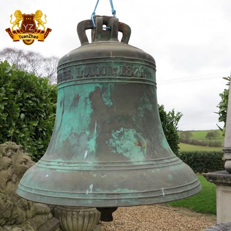 Large Outdoor Temple Hanging Metal Casting Bronze Church Bell Sculpture for Sale