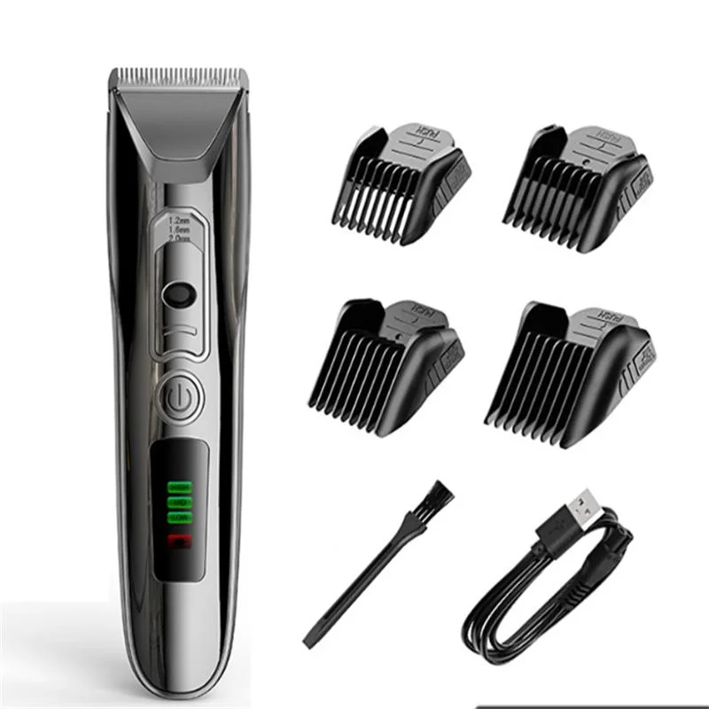 USB recargable Cabello Clipper poder ajustable Digital Display eléctrico genuino Clipper