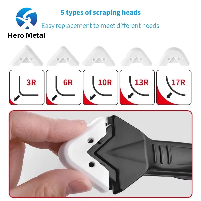 Multi-Functional Glass Glue Angle Caulk Scraper Tool Shovel Rubber Remover Seam Caulking Tools