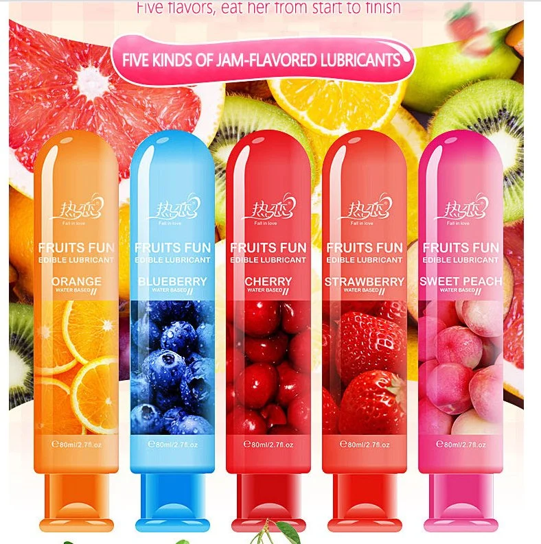 Wholesale Edible Sex Gel 5 Fruit Flavor Lube Adult Product Lubricant for Oral Edible Anal Sex