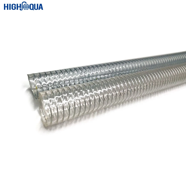 Water Hydraulic Industrial Discharge Pipe PVC Steel Wire Winding Hose