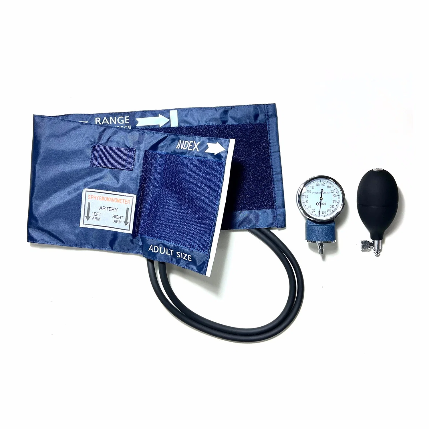 Kt-D07 professioneller Blutdruckmonitor für Erwachsene Kinder, Doppelschlauch, PVC Latex Blase mit D-Ring Manschette Sphygmomanometer