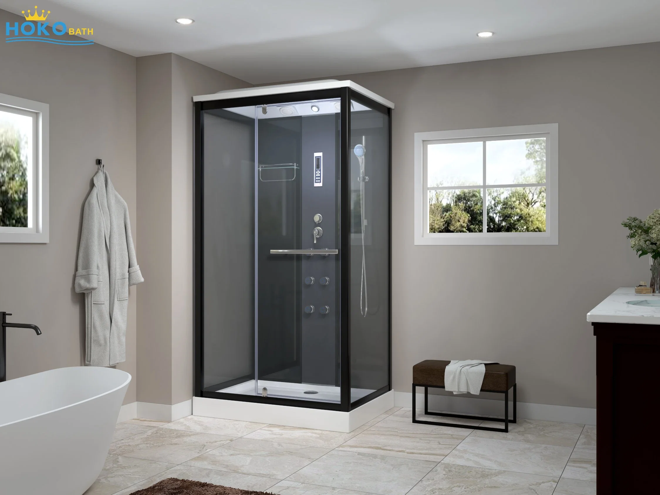 Baño de vapor Sauna Smart Ducha ducha cabina Gabinete en el dormitorio