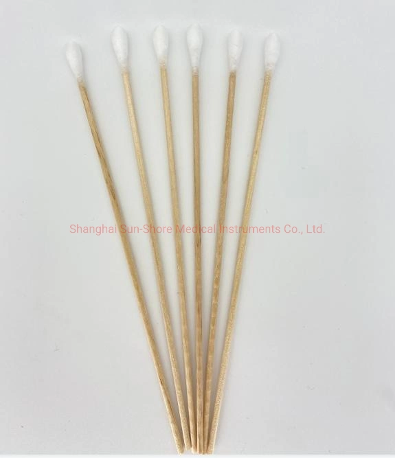 Custom Pure Disposable Bamboo Sticks Ear Clean Buds Medical Cotton Swab CE