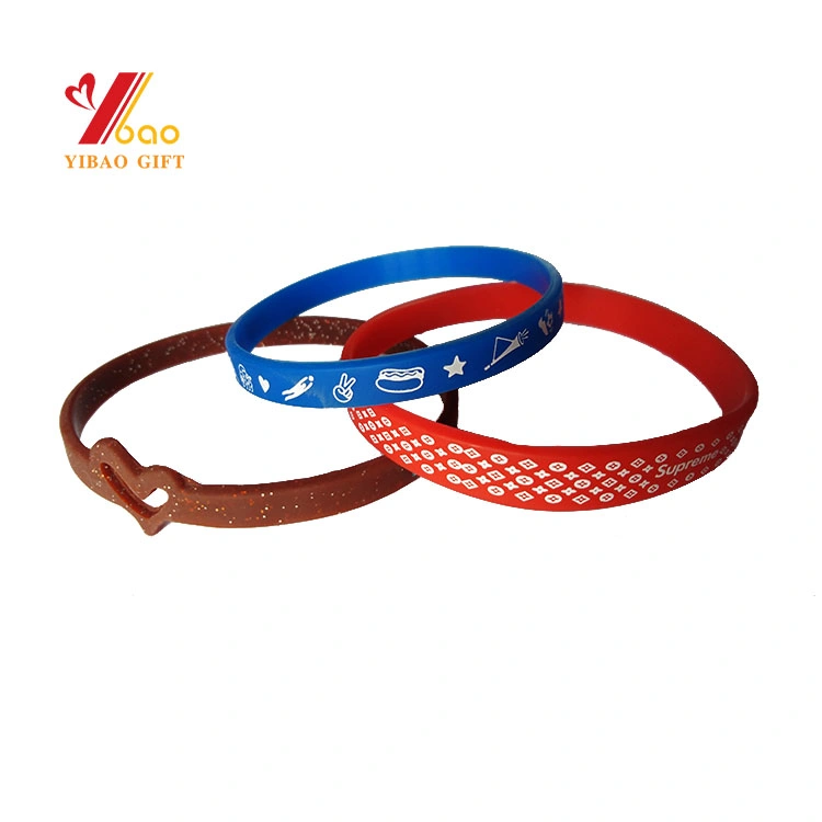 Original Factory Manufacturer Custom RFID Rubber Silk Screen Printed Silicone Slap Smart Bracelet Customized Rubber Wristband Silicone Rubber Bracelet (YB-SW-032)