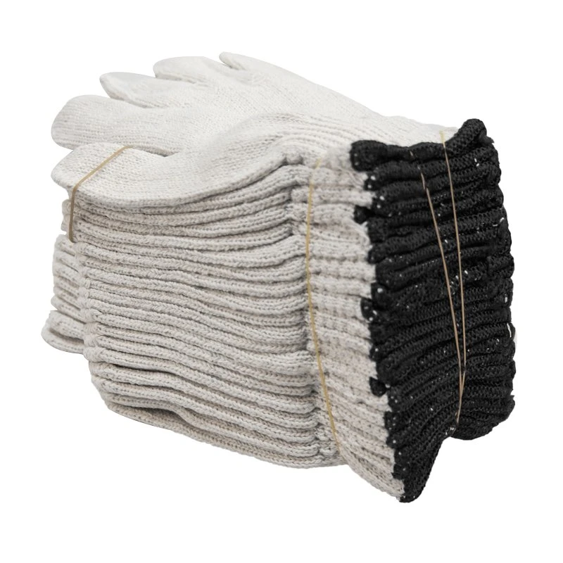 Cheap White Cotton Knitted Safety Working Gloves Industrial Work Glove