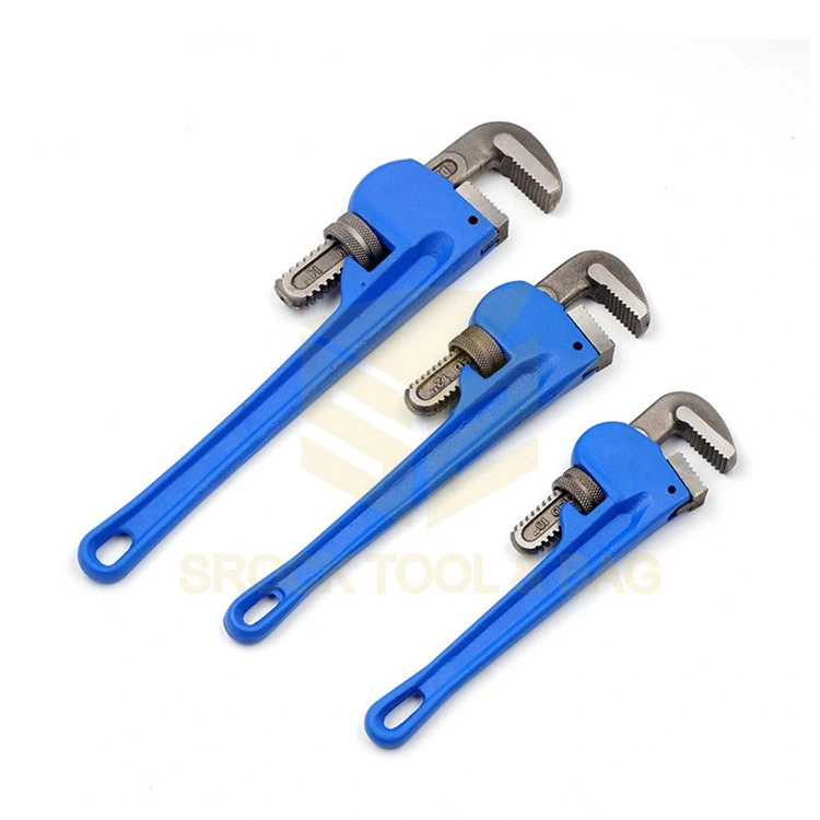 American Type Heavy Duty Pipe Wrench Rubber Handle Construction Hardware Hand Tools