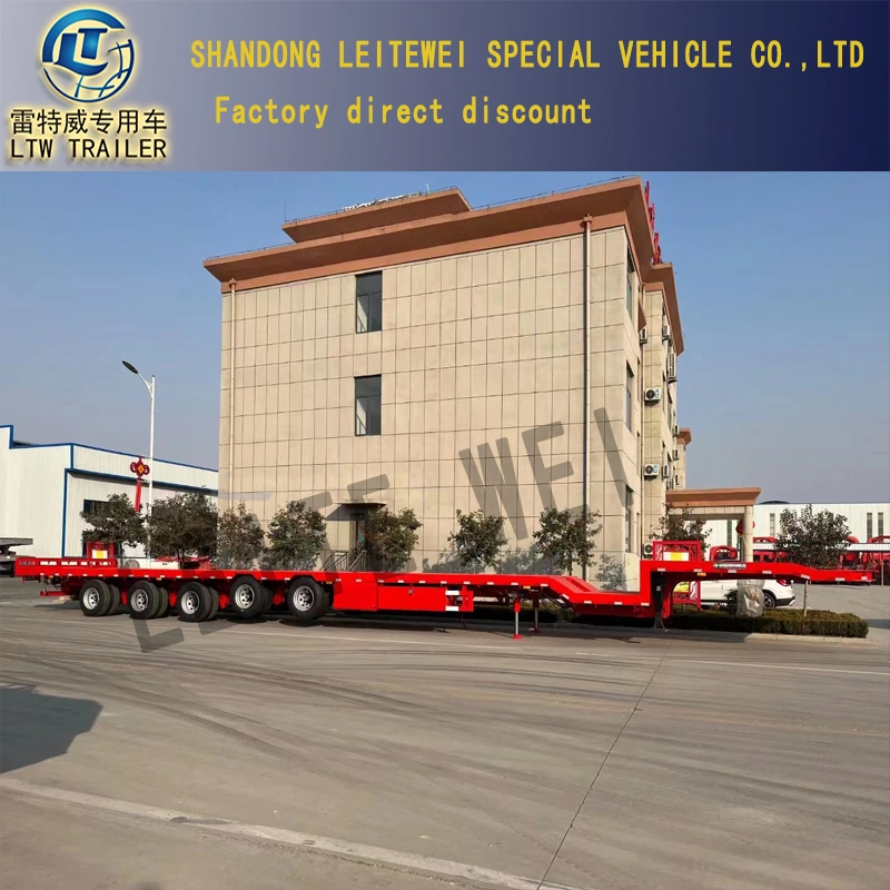 Reitway Manufacturer 60m Wind Turbine Blade Power Equipment Transport Scalable Retractable Flat Semi-Trailer