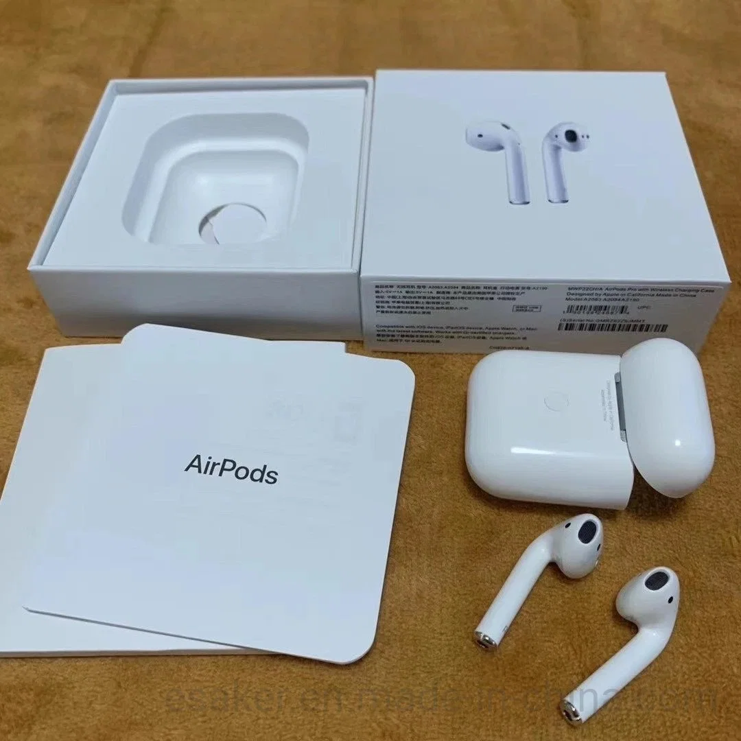 Apple for Airbuds için Şarj Kutulu Orijinal Bluetooth Kulaklık 1:1 Orijinal Bluetooth Kulaklık Kulaklık Seti