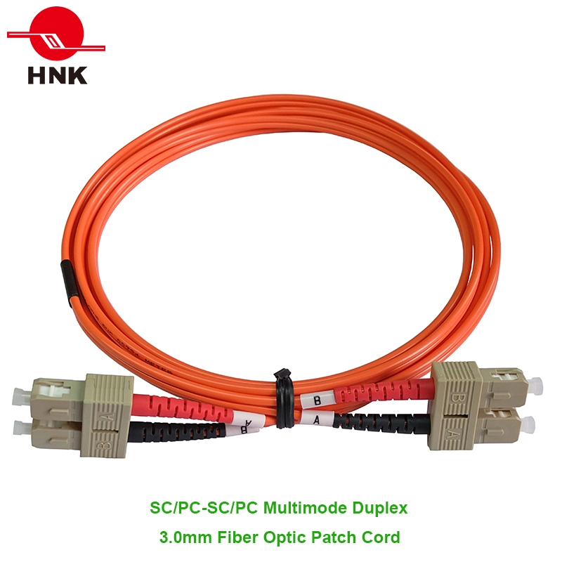 SC/PC-SC/PC 62,5 multimodo OM1 Duplex 3,0 mm de cable de fibra óptica