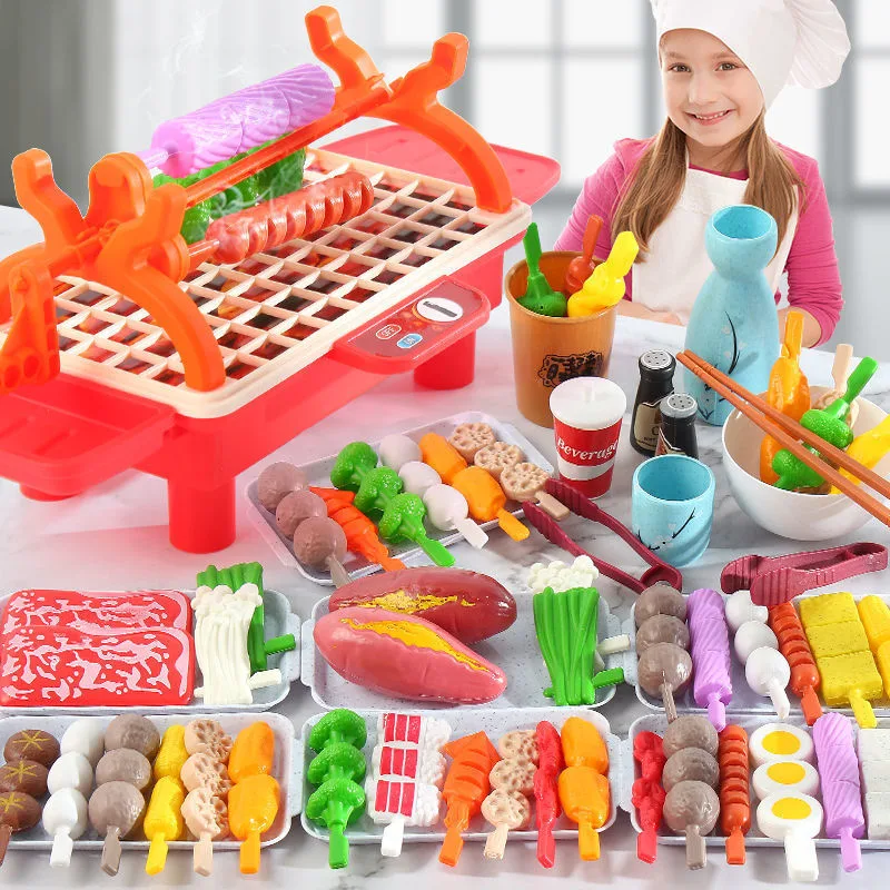 Children's Skewer Kitchen Toy Breakfast Food Set Girls Cooking Barbecue Male and Female Babies Wholesale/Supplier