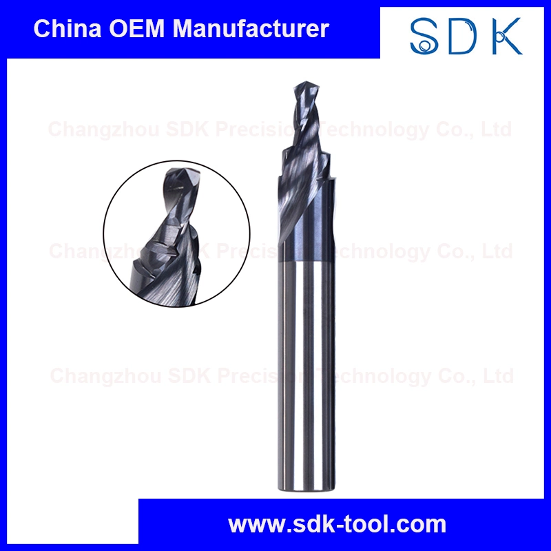 Special Cutting Tools Solid Carbide Step Drills with Coating for Steel