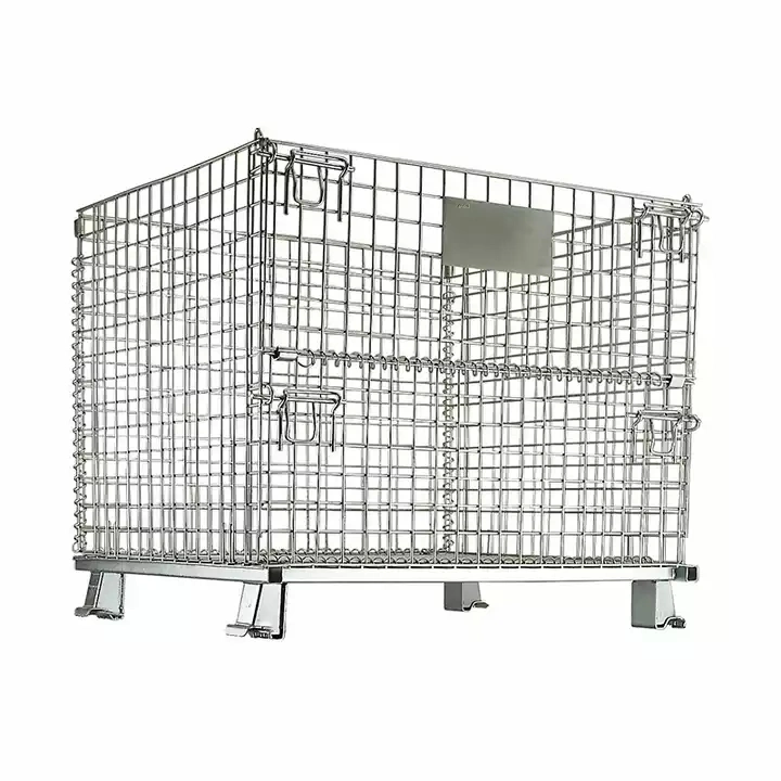 Heavy Duty Galvanized Collapsible Stacking and Folding Cargo Storage Cage