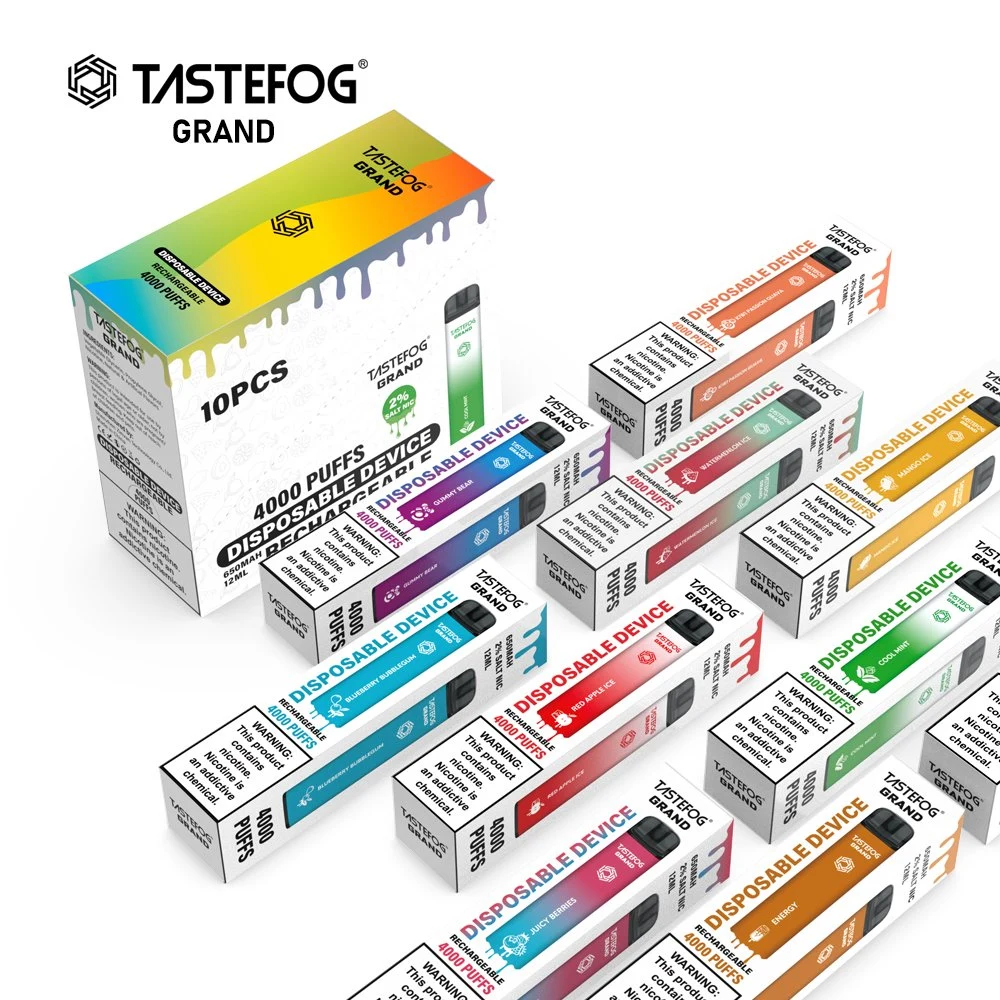 High Quality Disposable Vape Pen Tastefog Grand 4000puffs 10 Flavors in Stock Wholesale E Cigarette