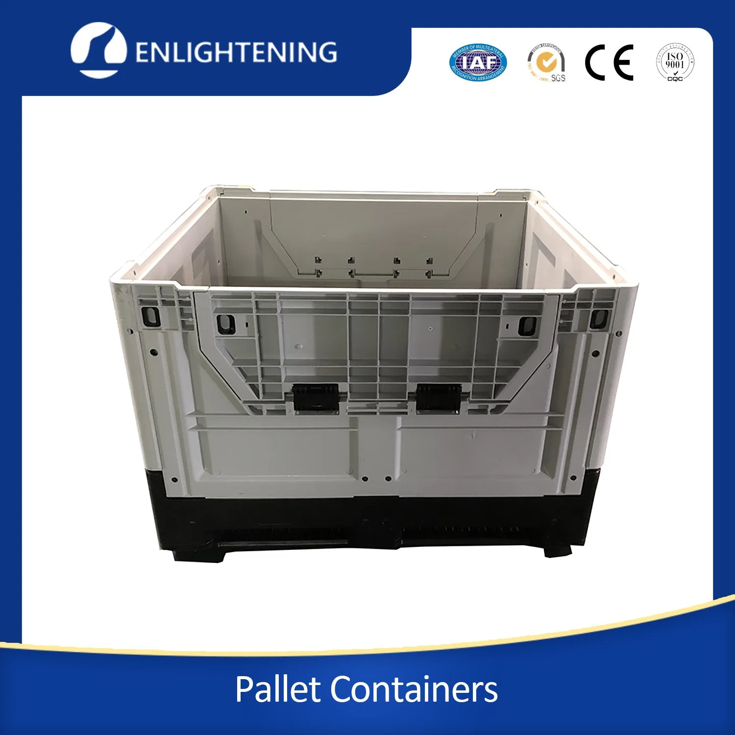 Les contenants alimentaires en vrac en plastique Zone de stockage de palettes Heavy Duty Cotainer de palette