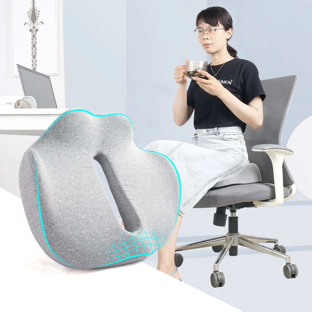 Chaise de bureau anti-douleur coussin de siège en mousse à mémoire de forme Coussin de chaise pour fauteuil roulant Orthopaedic Coccyx