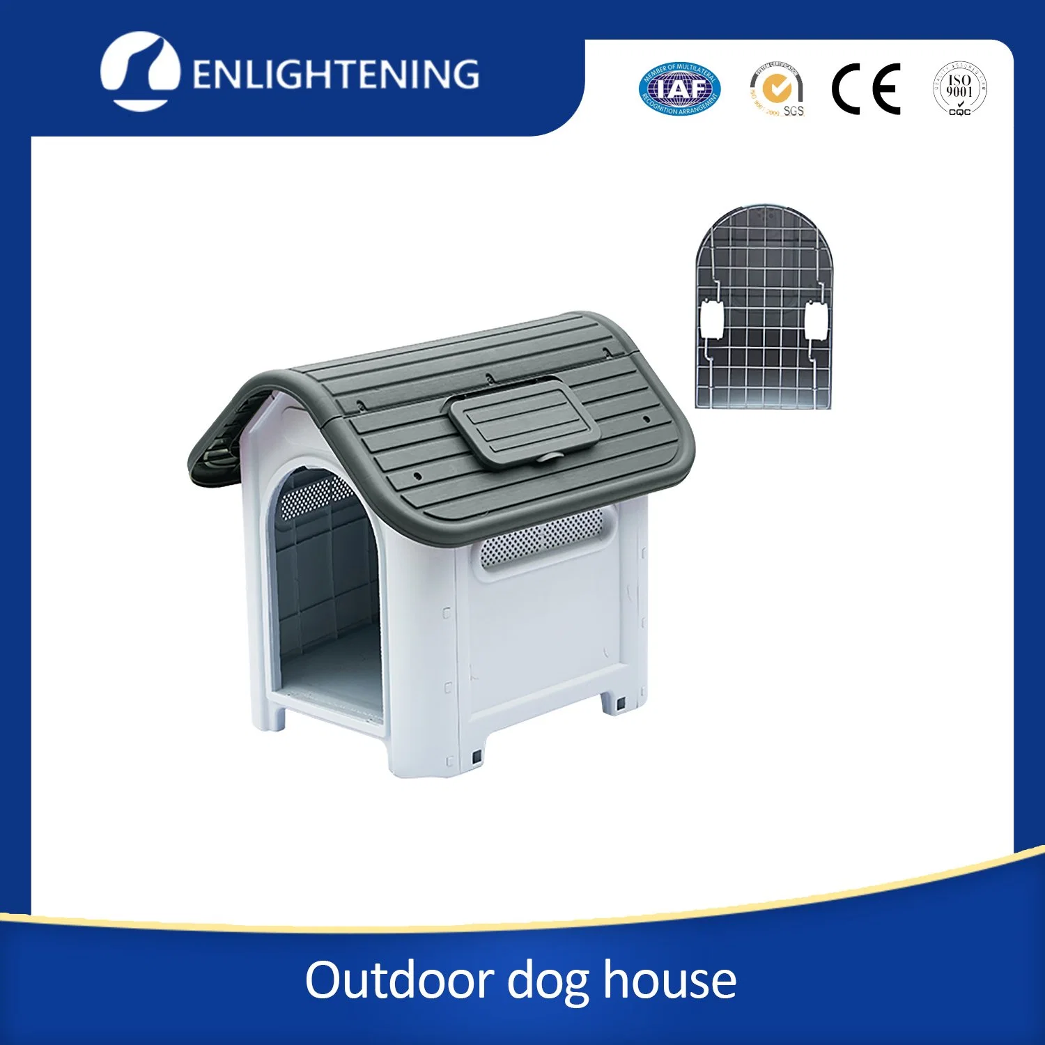 PP Material Large Nest Outdoor Plastic Kennel Big Dog Bed Cage Pet Room House Dog Cage Cat Nest Four Seasons Outdoor Dog Outdoor Cage