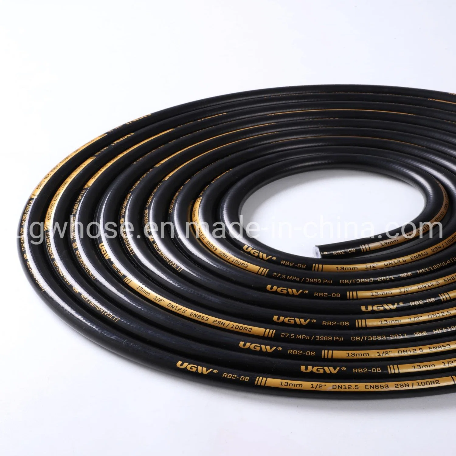 High Pressure Steel Wire Braides Rubber Hose with Smooth Cover Ugw Hose