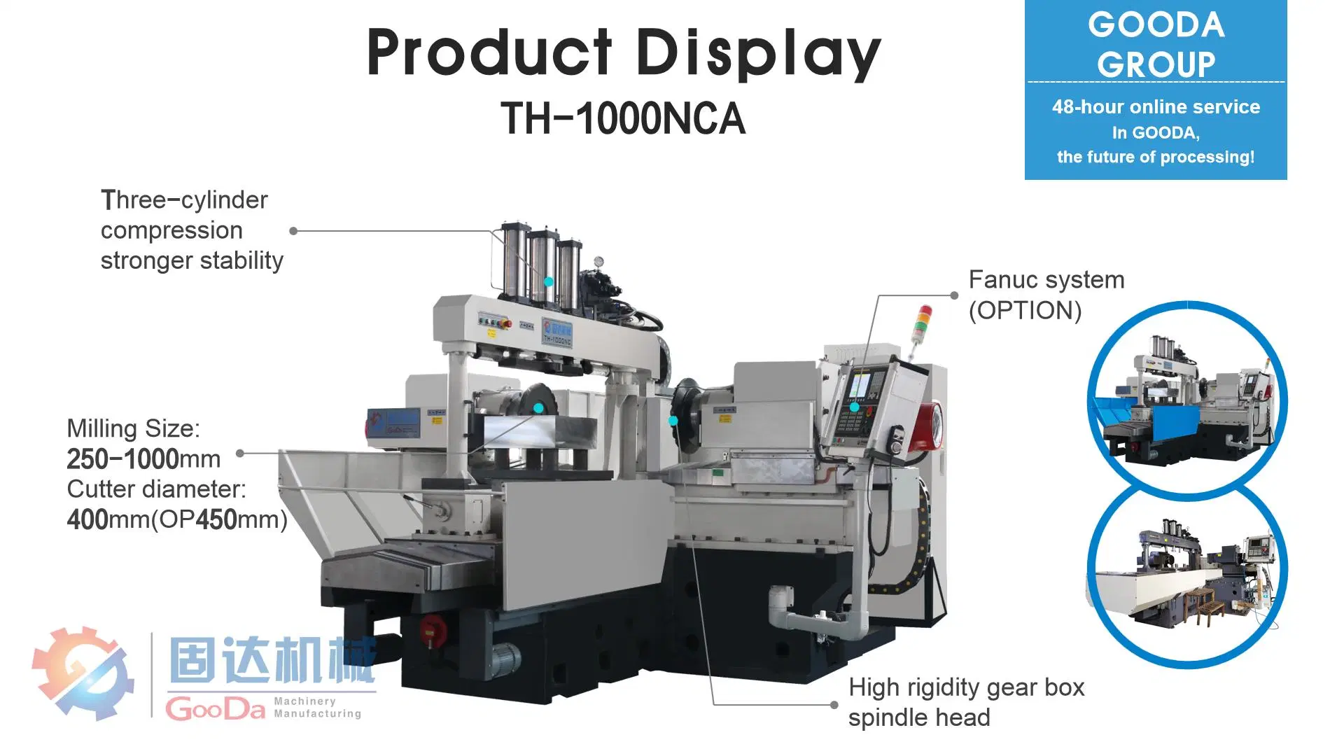 High-End-CNC-Werkzeugmaschinen Neue Gooda Hersteller Maschinen Herstellung Bearbeitung Mitte