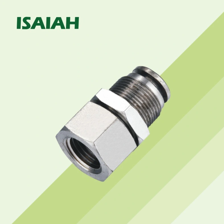 One Touch Connecting Female Compression Pneumatic Copper Brass Push on Fittings