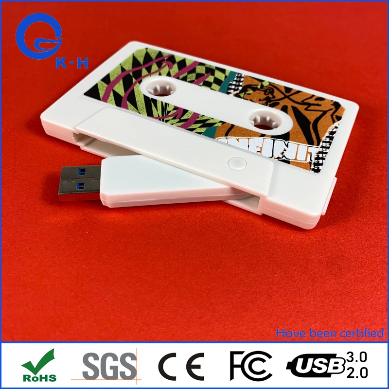 Audio Cassettes USB 2.0 3.0 Flash Memory Disk for Company Promotional Gift