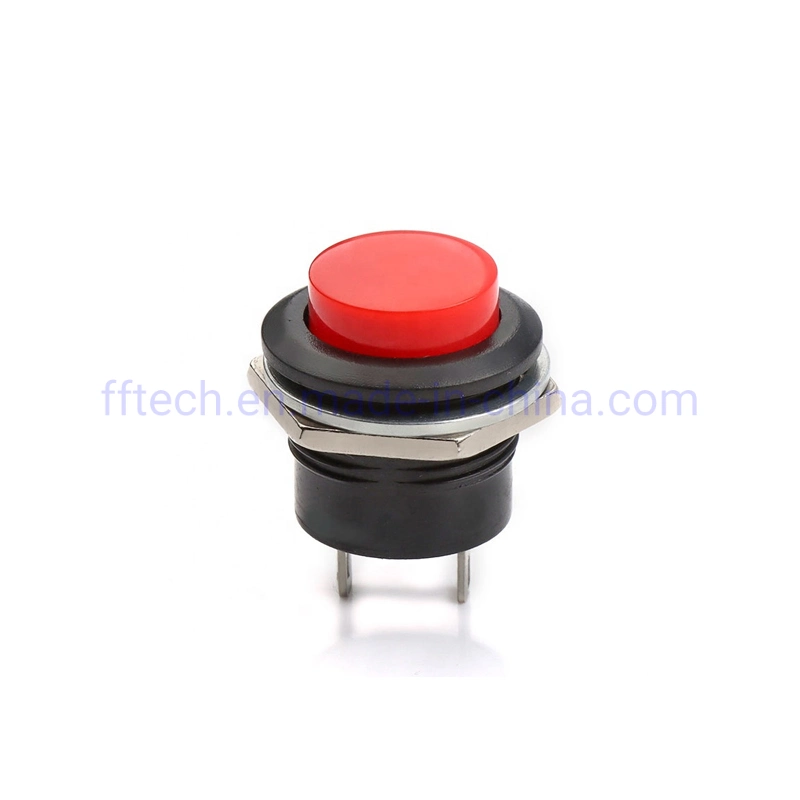 Factory Supply 16mm Pushbutton Switch DIP PCB Red Button off-on Momentary Normally Push Button Switch