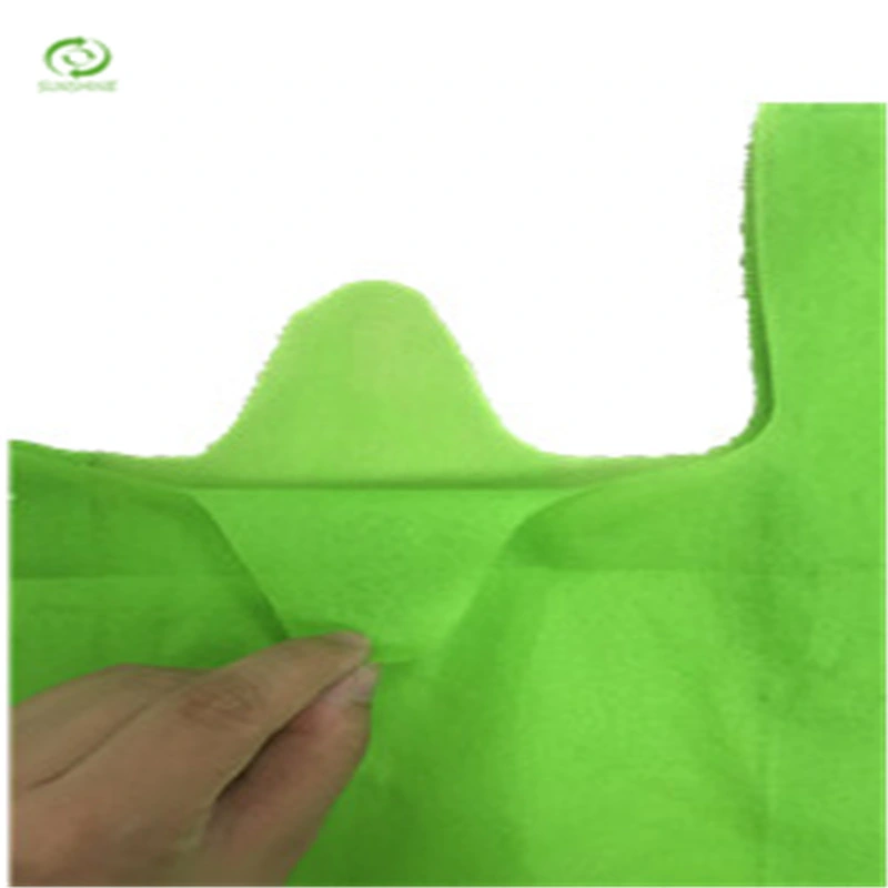 Sunshine Custom Logo Reusable Shopping T-Shirt Vest Bags Nonwoven